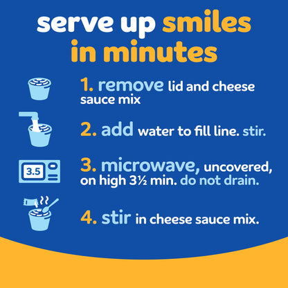 Kraft Mac & Cheese, 2 Big Cups, for Easy Dinner or Dinner Sides, Original Flavor, No Artificial Flavors, Preservatives or Dyes, 4.1 oz
