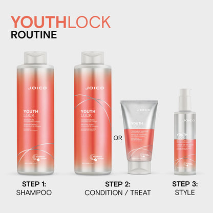 Joico YouthLock Conditioner Formulated with Collagen | Youthful Body & Bounce | Soften and Detangle Hair | Boost Shine
