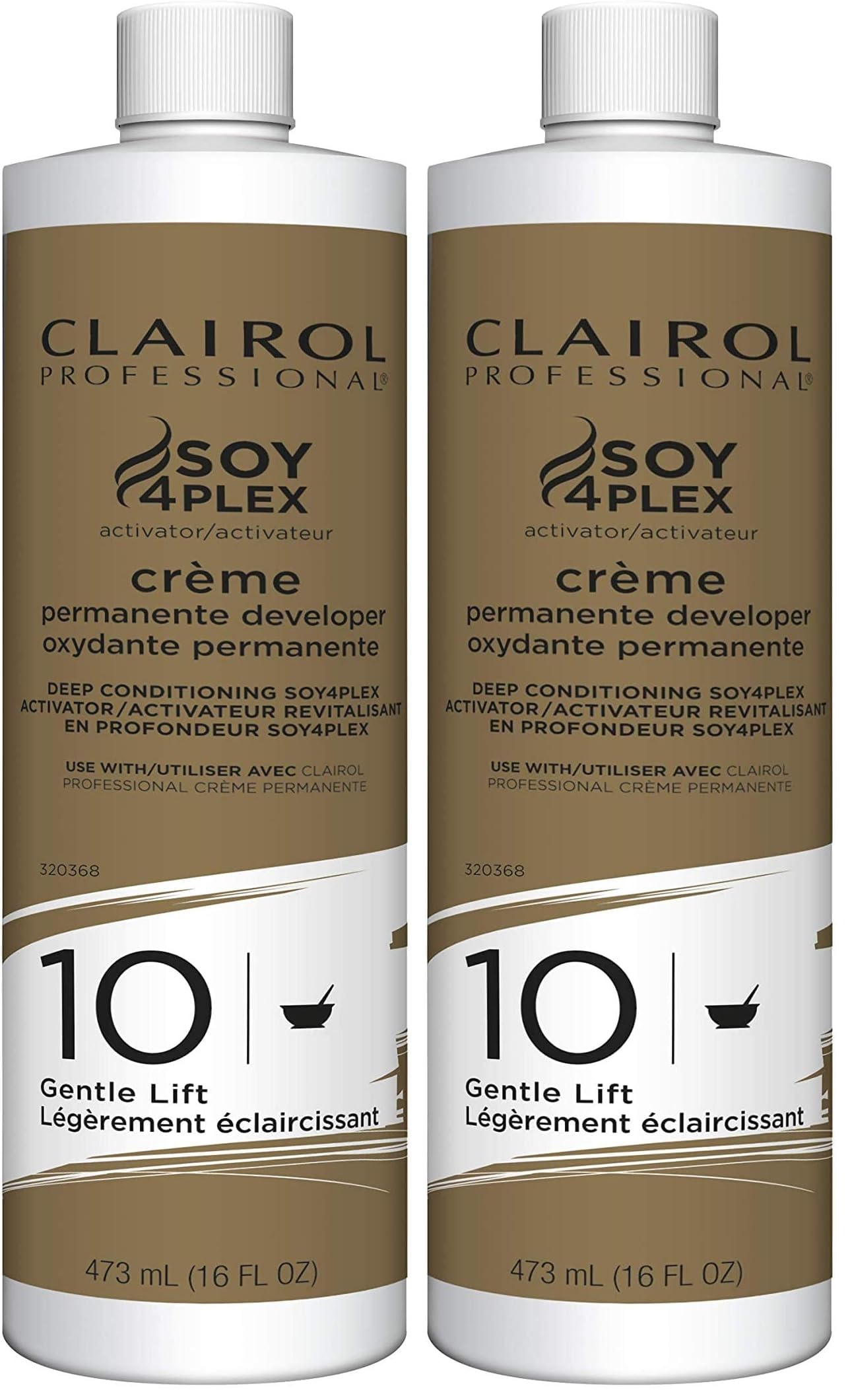 Clairol Professional Crème Permanente 10 Volume Hair Developers, 16 oz. | For Coloring, Lightening & Lifting with Deep Conditioning Formula | Packaging May Vary