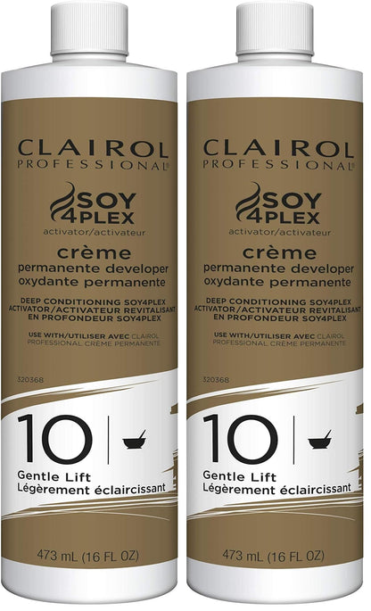 Clairol Professional Crème Permanente 10 Volume Hair Developers, 16 oz. | For Coloring, Lightening & Lifting with Deep Conditioning Formula | Packaging May Vary