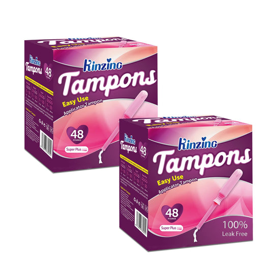Cotton Tampons Applicator Tampons Super Plus Absorbency Breathable Period Tampon Sport Leakguard Braid Dye Free Unscented 96 Count