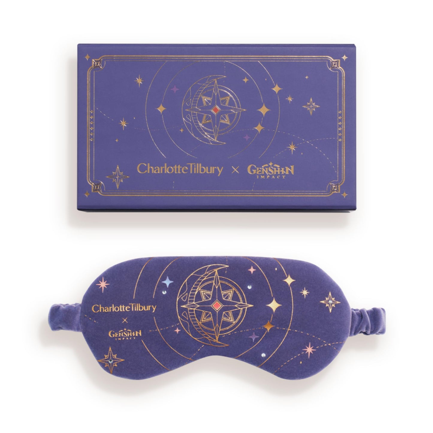 Charlotte Tilbury x Genshin Impact Starfell Treasure - Travel Size Skincare Kit - Magic Water Cream, Crystal Elixir, Setting Spray, Compact Mirror & Genshin Accessories - Pouch Included (6 Count)