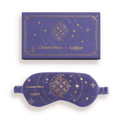 Charlotte Tilbury x Genshin Impact Starfell Treasure - Travel Size Skincare Kit - Magic Water Cream, Crystal Elixir, Setting Spray, Compact Mirror & Genshin Accessories - Pouch Included (6 Count)