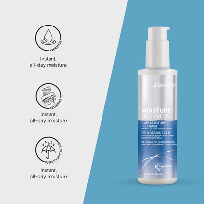Joico Moisture Recovery 24 Hour Moisture Recharge Leave-In | For Thick, Coarse, Dry Hair | All-Day Moisture | Instantly Detangles | Reduce Breakage | Frizz Protection | With Olive Ester & Sea Kelp