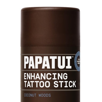 PAPATUI by Dwayne Johnson Mess-Free Enhancing Tattoo Stick | Revitalize, Protect and Brighten Tattoos | Made with Vitamin E | Coconut Woods | 2.6oz