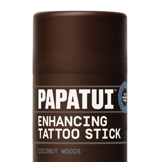 PAPATUI by Dwayne Johnson Mess-Free Enhancing Tattoo Stick | Revitalize, Protect and Brighten Tattoos | Made with Vitamin E | Coconut Woods | 2.6oz