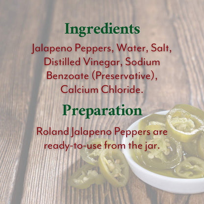 Roland Foods Nacho Sliced Jalapeno Peppers, Specialty Imported Food, 1 Gallon, Pack of 1