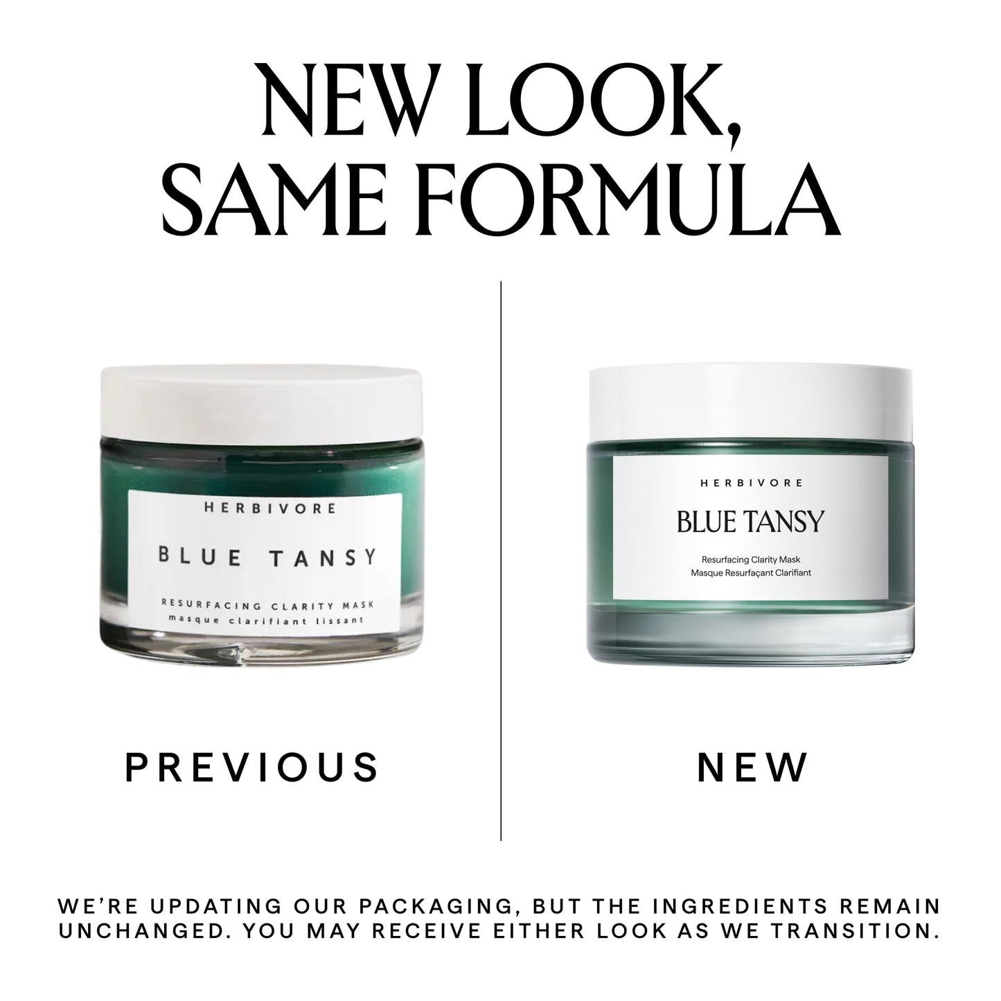 HERBIVORE Blue Tansy BHA & Enzyme Pore Refining Mask - Naturally Clarifies Acne, Blemishes & Redness, Vegan & Cruelty-Free, 60 mL / 2.02 oz
