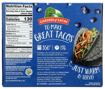 Garden of Eatin' Taco Shells, Blue Corn, 5.5 oz. (Pack of 12)