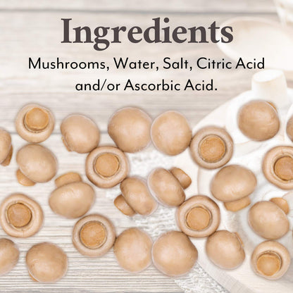 Roland Foods Whole Medium Large Button Mushrooms, Specialty Imported Food, 16 Ounce Can, Pack of 4