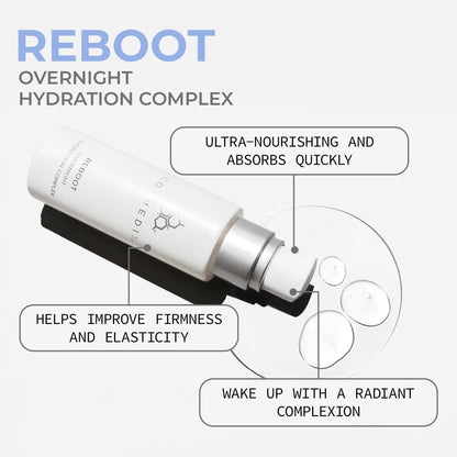 COSMEDIX Reboot Overnight Face Serum with Hydration Complex - Lightweight Anti-Aging Probiotic-Packed Facial Serum for Fine Lines, Wrinkles & Uneven Skin - Moisturizing Night Serum for All Skin Type
