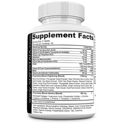 VAGITIGHTENER Natural Vaginal Tightening Pills - Rejuvenation, Lubrication, Tight - 60 Tablets
