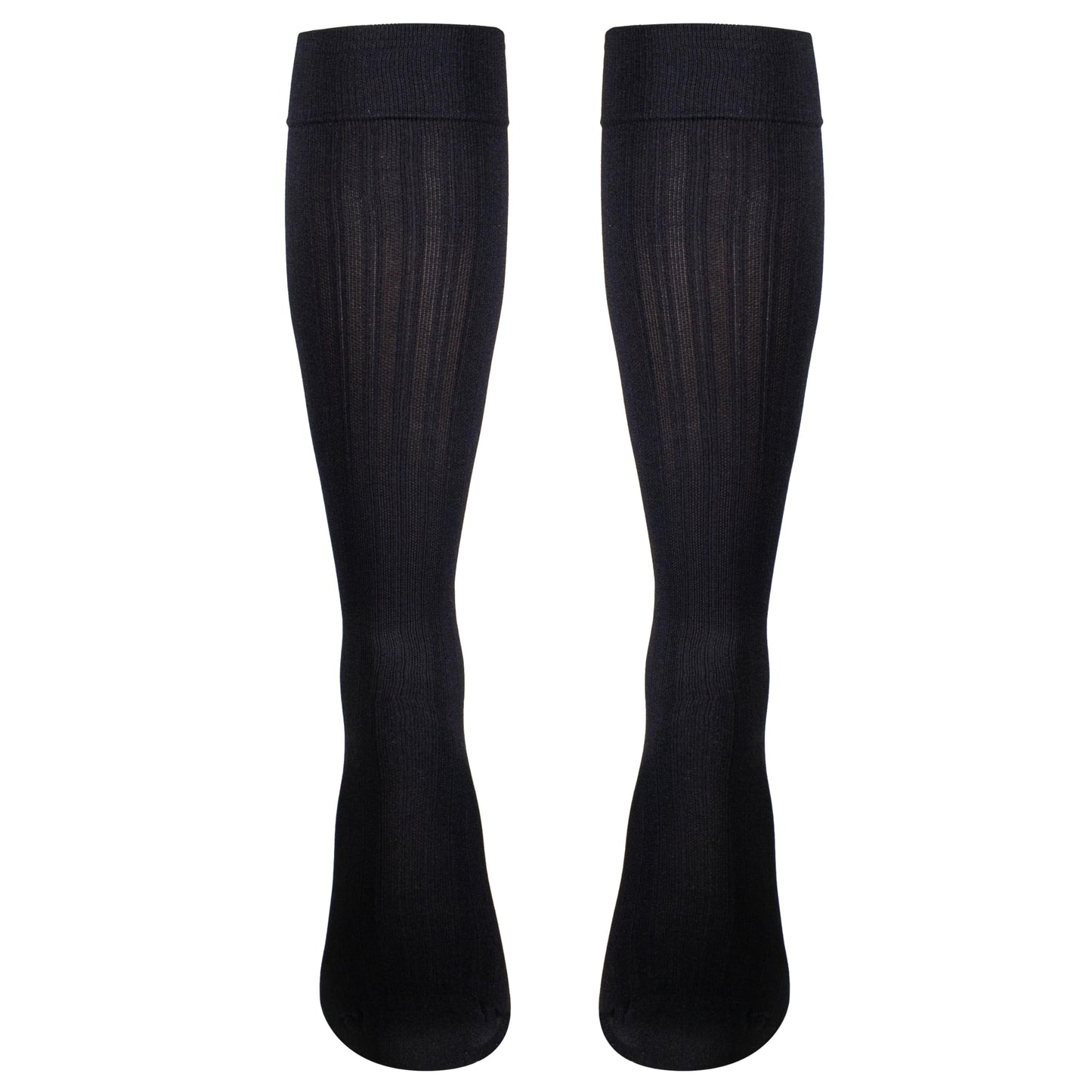 NuVein Women's Compression Socks, 20-30 mmHg Support, Rib Knit Pattern, Over Calf Knee High