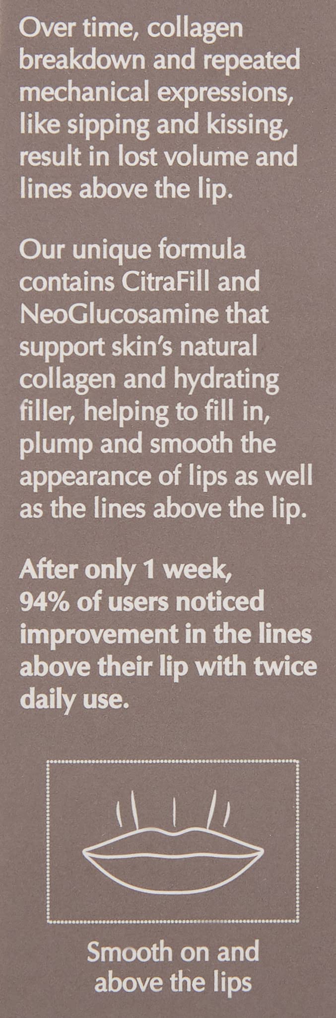 EXUVIANCE Targeted Lip Filler with Neoglucosamine, CitraFill, Glycerin and Peptides, Fragrance-Free, 10 g.