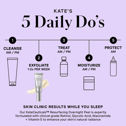 Kate Somerville KateCeuticals® Resurfacing Overnight Peel – Clinic-Grade Face Peel, Powerful Anti-Aging Treatment, 1 Fl Oz