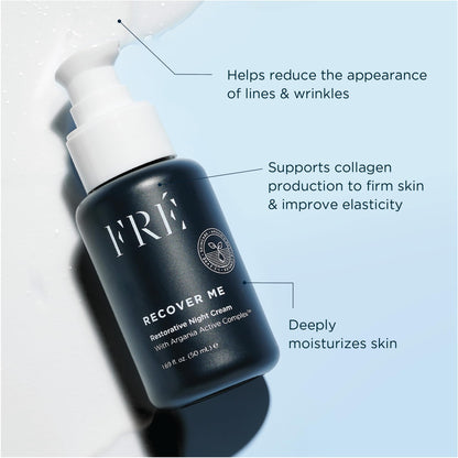 FRÉ Reparative Night Cream – Lightweight Anti-Aging Formula Restores Skin Barrier & Firms, With Argania Active Complex™