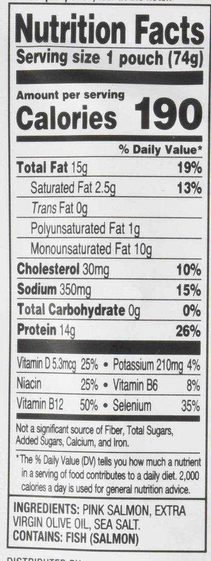 StarKist Selects E.V.O.O. Wild-Caught Pink Salmon - 2.6 oz Pouch