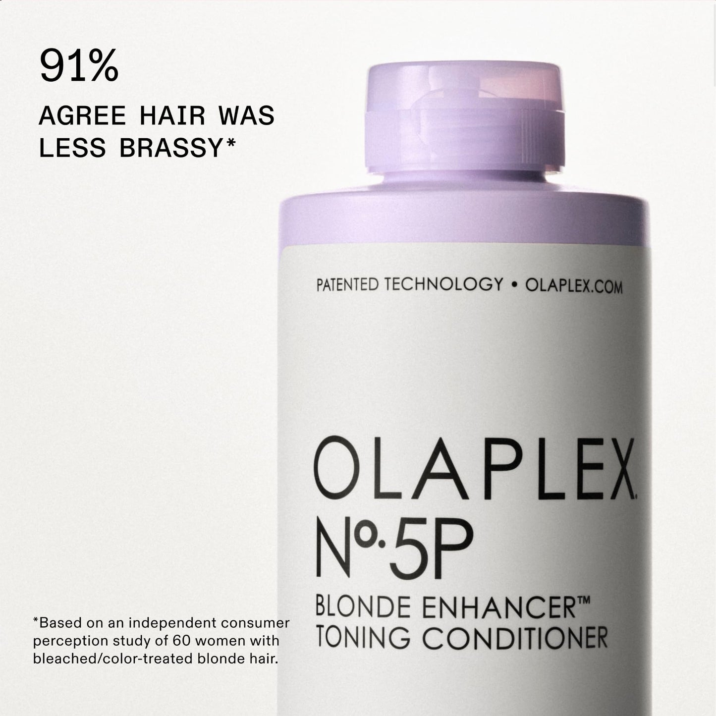 Olaplex Nº.5P Blonde Enhancer Purple Toning Conditioner: Neutralizes Brassiness & Strengthen | Repairs Damages & Hydrates Hair | For Coily, Curly, Straight, and Wavy