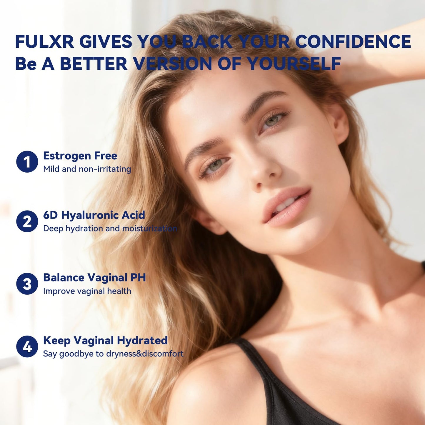 Vaginal Moisturizer, Moisturizing Vaginal Gel with 14mg Hyaluronic Acid-Natural, Gentle Hydration, Hormone-Free Gel for Dryness Relief & pH Balance (12pack)
