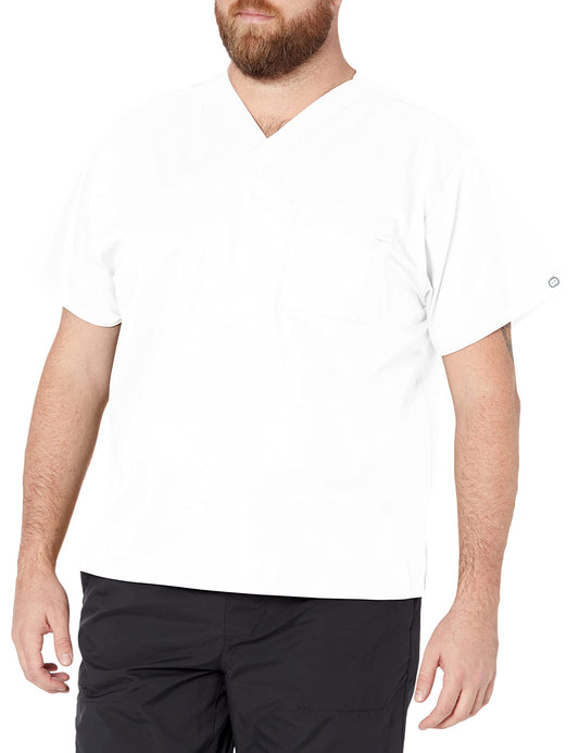 WonderWink womens Unisex V-neck Top Medical Scrubs Shirt, White, XX-Large US