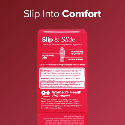 O Positiv URO Vaginal Moisture Hyaluronic Acid Suppository Support Vaginal Hydration, Daily Comfort & Easier Intimacy – 10 Suppositories