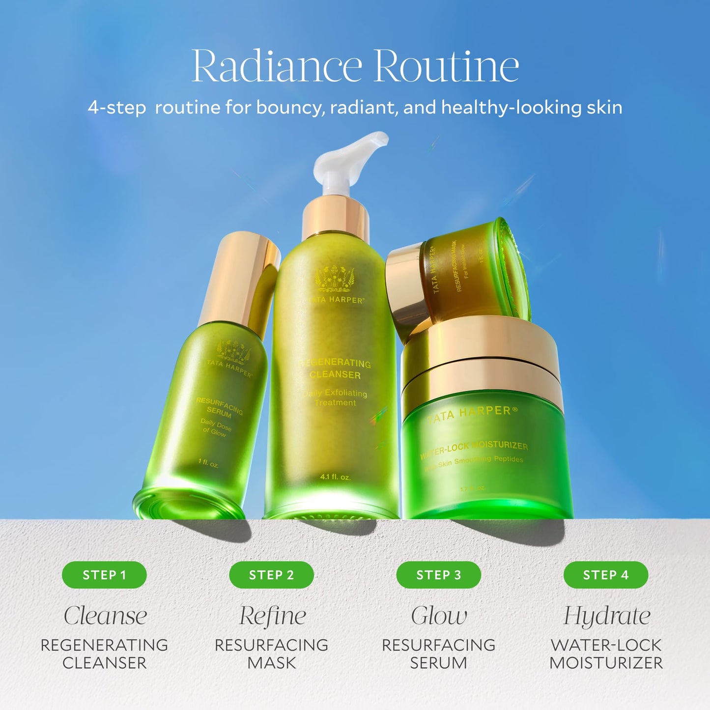 Tata Harper Resurfacing Serum, Brightening, Daily Glow, AHA/BHA Face Serum, Natural Skincare 30ml