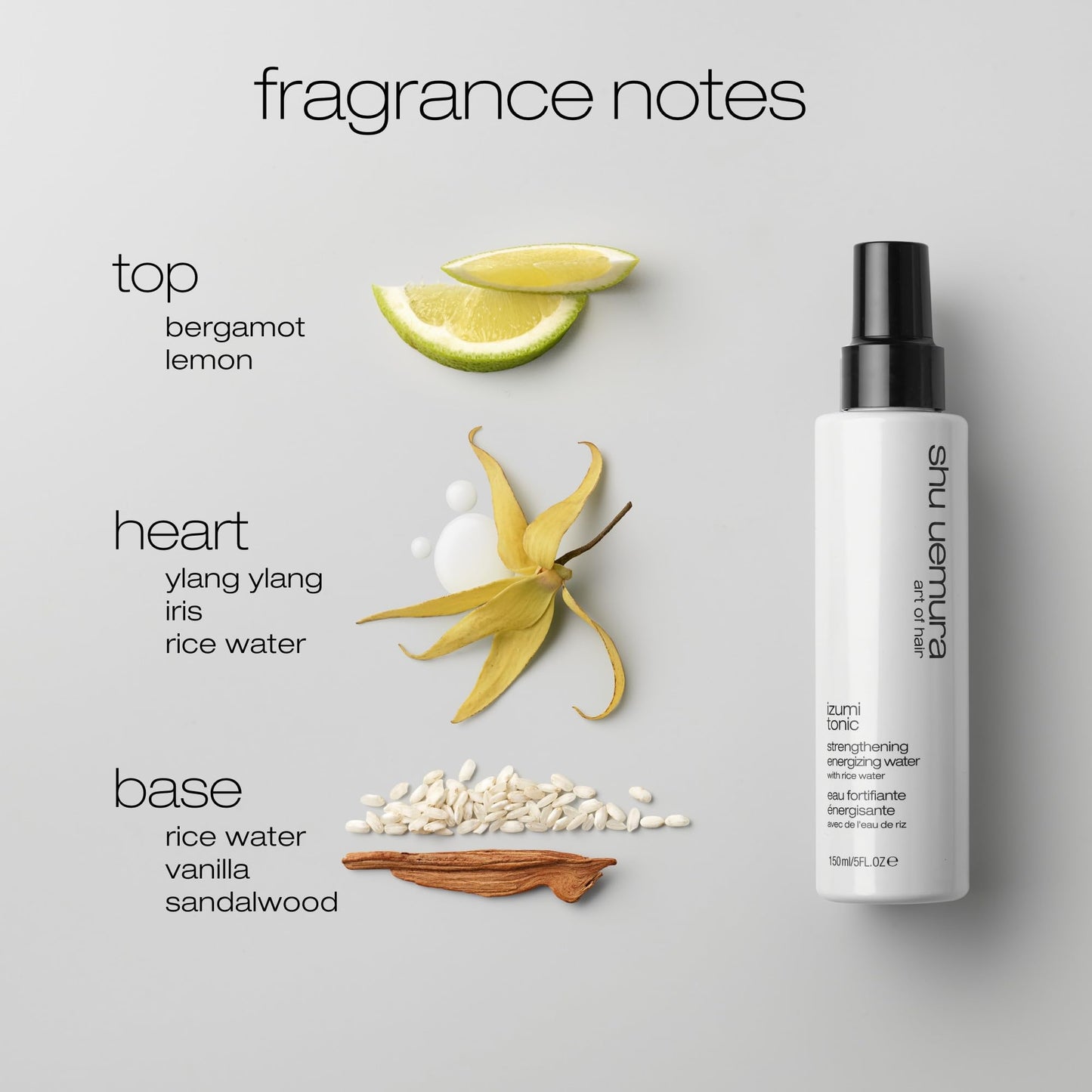 shu uemura art of hair Izumi Tonic Strengthening & Thickening Rice Water Treatment - Leave-In Hair Treatment, Hydrates and Repairs Damaged Hair, With Japanese Rice Water