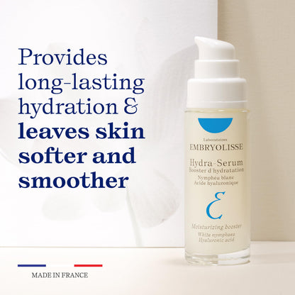 Embryolisse Hydra-Serum, Ultra-Hydrating Lightweight Hyaluronic Acid Facial Serum with White Water Lily, For Oily to Combination Skin, 1.01 Fl Oz