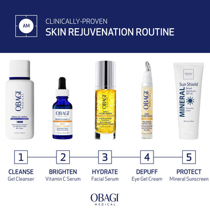 Obagi Daily Hydro-Drops Facial Serum & Rejuvenating Eye Gel Cream Set – 1oz Facial Serum Hydrates & Helps Soften the Appearance of Wrinkles & .5oz Eye Cream Instantly Brightens, Smooths, & Depuffs