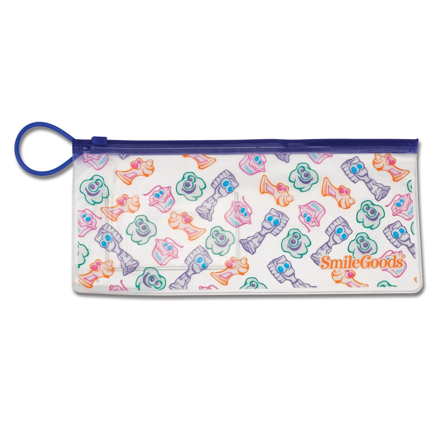 SmileGoods Zipper Pouch with Business Card Holder, 4.5" x 10", Dental Friends, Pack of 72