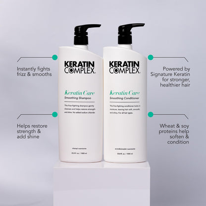 Keratin Complex - Keratin Care Smoothing Shampoo & Conditioner Duo - 33.8 fl oz Each