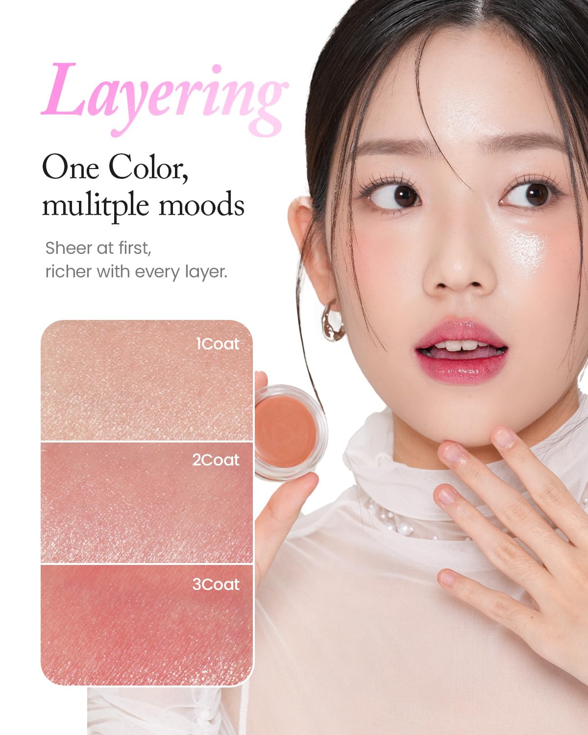 SON&PARK Arti Line Lip & Cheek Balm Multi-Use, Hydrating Warm Peach Color for Lips & Cheeks, Long-Lasting, Buildable Formula, 2-in-1 Korean Beauty Makeup (PEONY, One)