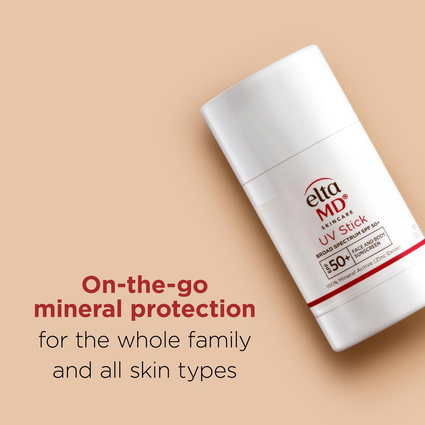 EltaMD UV Stick Sunscreen for Face and Body, Mineral SPF 50+ Face Stick Sunscreen with Zinc Oxide For Kids and Adults, Sensitive Skin