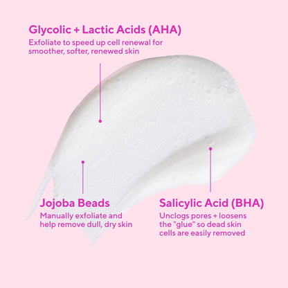 Murad AHA/BHA Exfoliating Cleanser - Triple-Action Cleansing Exfoliator with Salicylic, Lactic, & Glycolic Acids - Creamy Face Wash Removes Dull, Dry Skin for Smoother, Softer Skin