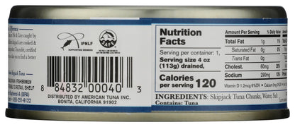 POLE AND LINE Skipjack Tuna in Water, 5 OZ