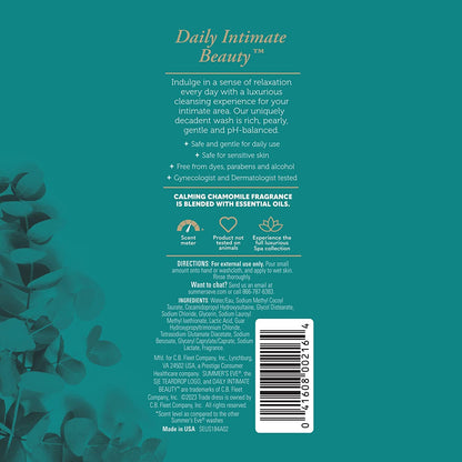 Summer's Eve Spa Daily Intimate Wash, Luxurious Cleansing Feminine Wash, Calming Chamomile pH-Balanced Wash, 12 Fl Oz Bottle (Pack of 3)
