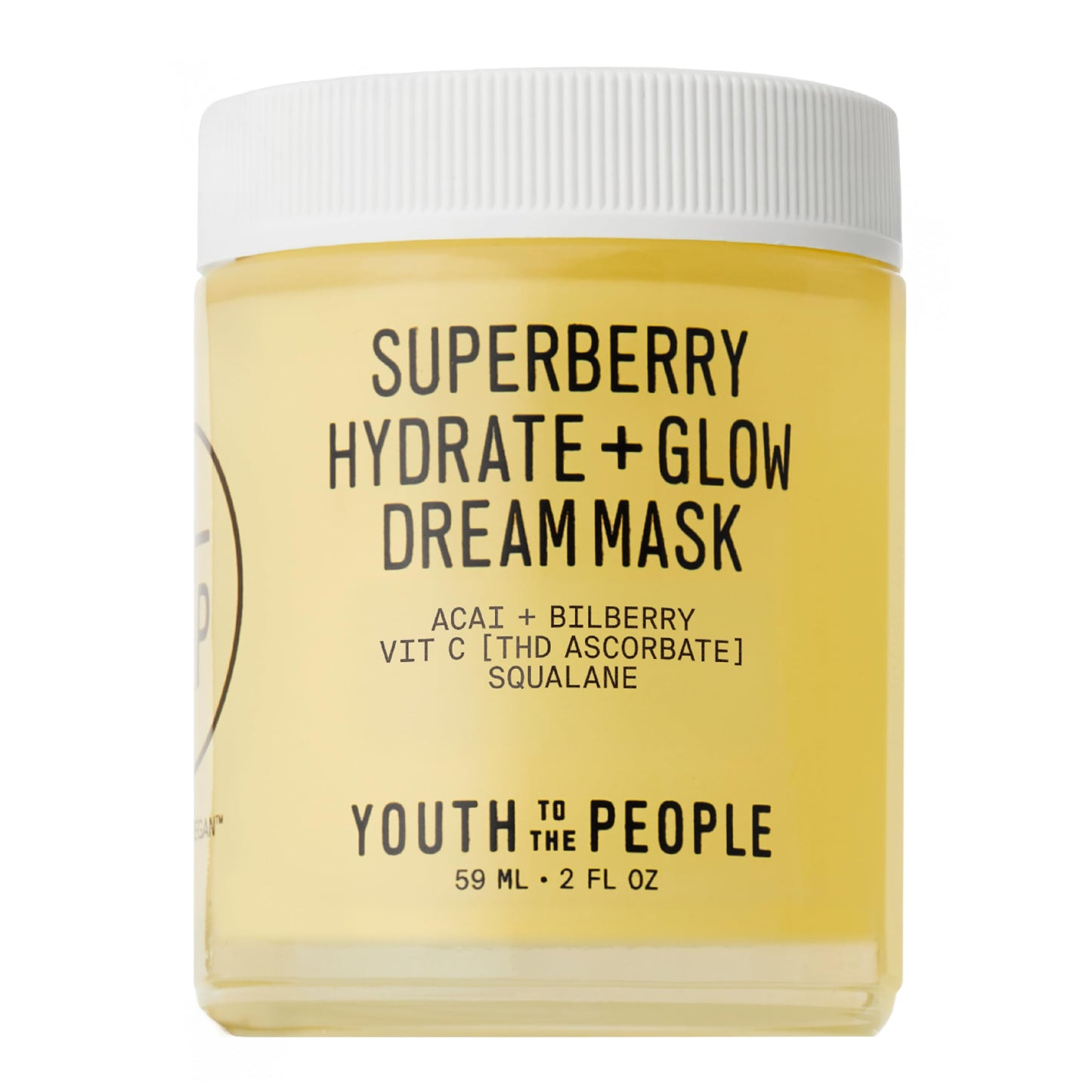 Youth To The People Superberry Dream Mask - Hyaluronic Acid + Vitamin C Face Moisturizer + Overnight Facial Mask, Hydrates + Plumps + Brightens Skin, Evens Skin Tone, For Dry + Dull Skin, Non-Greasy