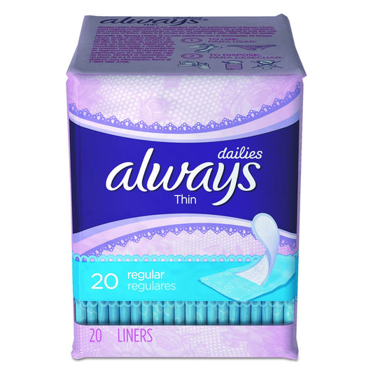 Always PGC 08279 Dailies Thin Liner, Regular (Pack of 480)