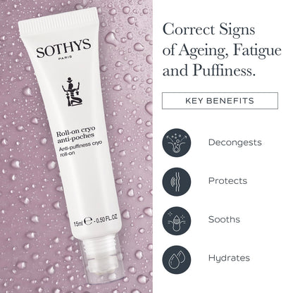 SOTHYS Anti-Puffiness Cryo Roll-On| Eye Roller Gel for Dark Circles, Puffy Eyes | Firming Undereye Care for Women