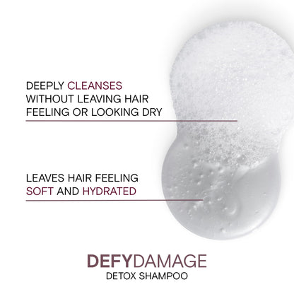Joico Defy Damage Detox Shampoo | Removes Chlorine, Hard Water Residue, Product Buildup, Metals, & Trace Minerals | Strengthens Bonds & Preserves Hair Color | Vegan | Sulfate-Free