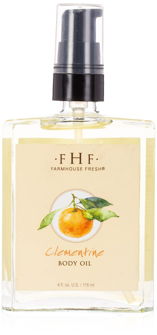 FarmHouse Fresh Clementine Body Oil, Orange, 4 Fl Oz (Pack of 1)