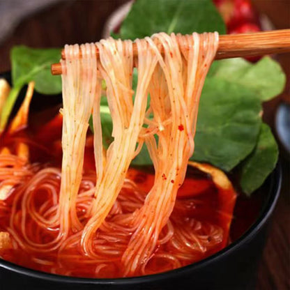 Yumei 4 Pack Sichuan Maocai, Szechuan Hot Pot with Veggies Noodles Bean Vermicelli 2.9lb. Spicy Flavor.