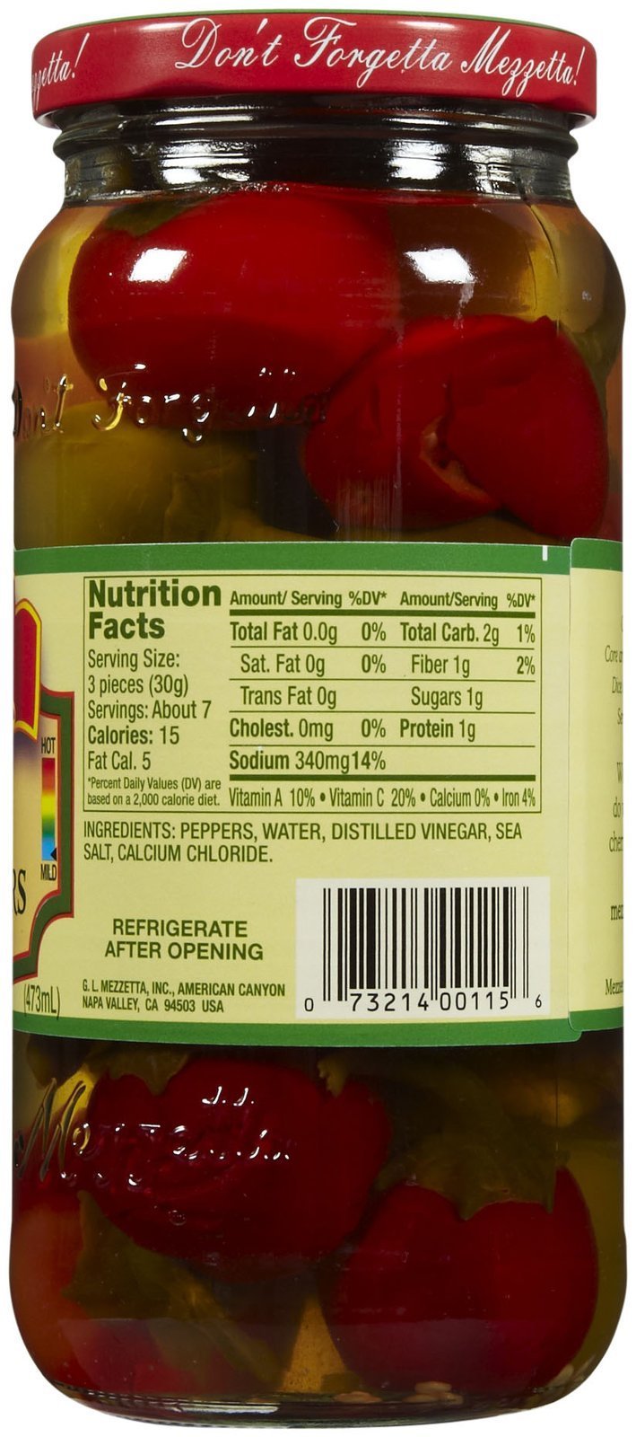 Mezzetta Sweet Cherry Peppers, 16 oz