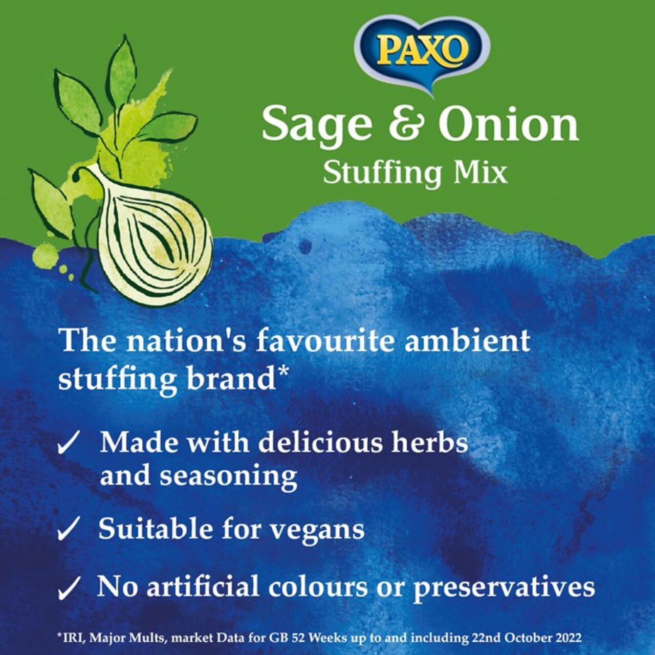 Paxo Sage and Onion Stuffing Mix - 85g - Pack of 4 (85g x 4)