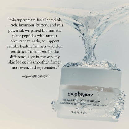 goop Beauty Youth-Boost NAD+ Peptide Rich Cream | Face Moisturizer for Aging Skin | Peptides, Ceramides, & NMN | Fine Lines & Wrinkles Treatment | 1.7 fl oz