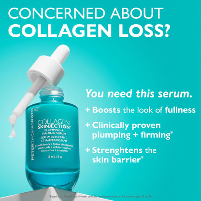 Peter Thomas Roth | Collagen Skinjection™ Plumping & Firming Serum | Skin Barrier Serum, Exosome Serum For Face, Collagen Peptides Serum