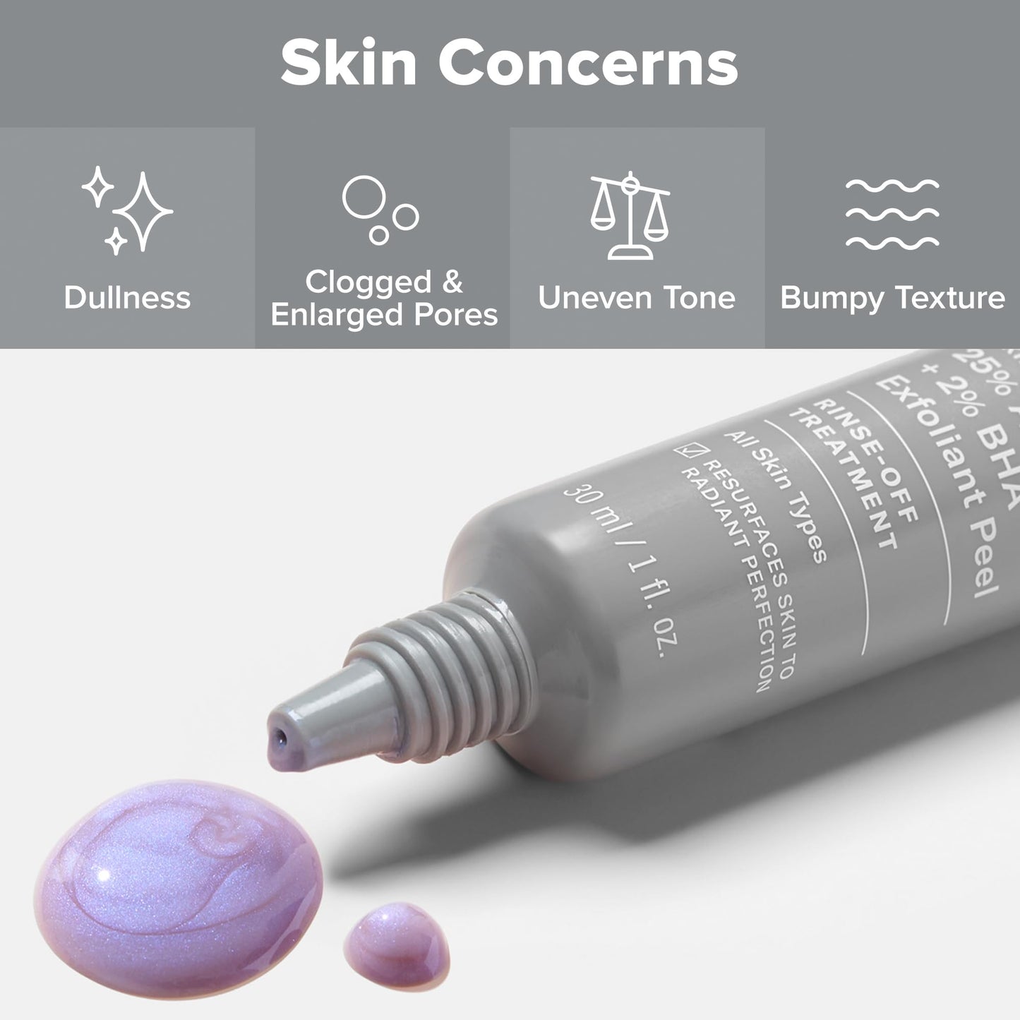 Paula's Choice Skin Perfecting 25% AHA + 2% BHA Face Exfoliant Peel, Facial Exfoliant Peel Rinse Off Treatment, All Skin Types, Fragrance-Free, 1 Oz
