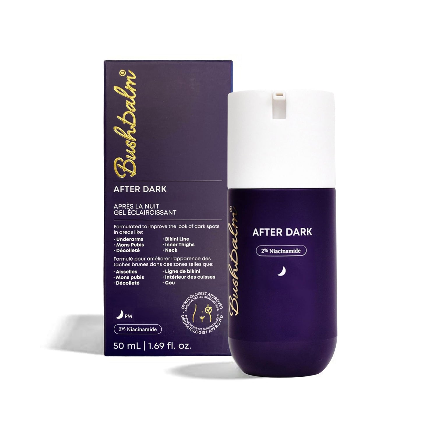 Bushbalm Dark Spot Serum - After Dark Brightening Gel for Underarm, Bikini Line and Intimate Areas - TXA, Niacinamide and Aloe Vera - Fragrance-Free, 50ml Gel