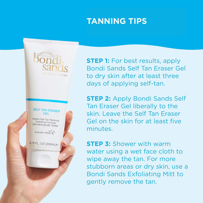 Bondi Sands Self Tan Eraser Gel | Moisturizing, Cleansing, Gentle Formula Effectively Removes Self-Tanner and Soothes Skin | 200 mL, 6.76 oz.