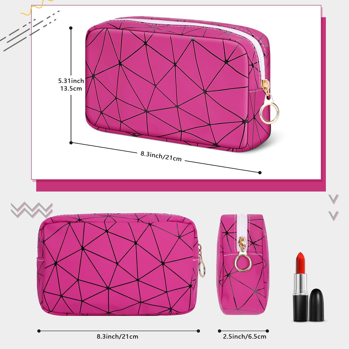 Tampon Holder for Purse, Leather Period Bag Sanitary Napkin Storage Bag for Girls Womens, Portable Feminine Emergency Pad Period Pouch(Rose red)